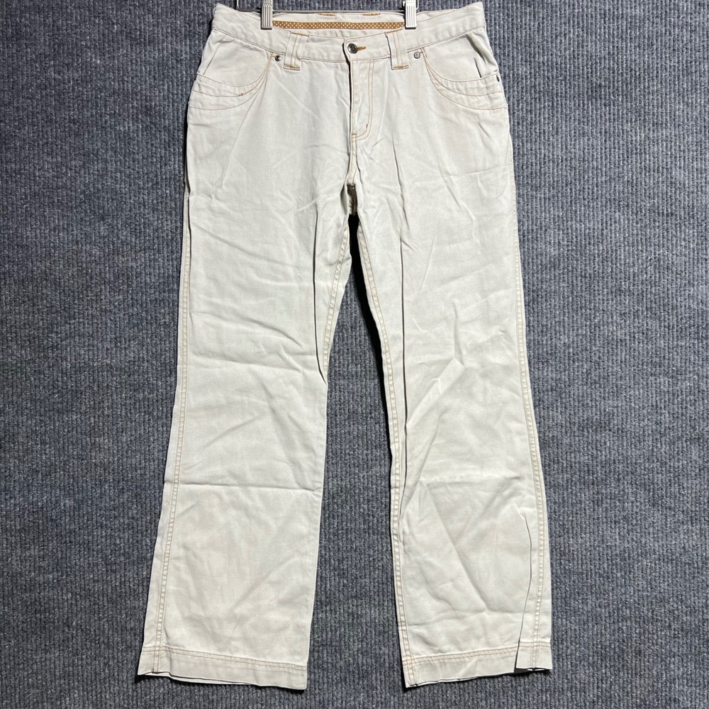 KAVU Canvas Pants Women Size 10 Beige Gorpcore Utility Outdoor Hiking‎ Trouser